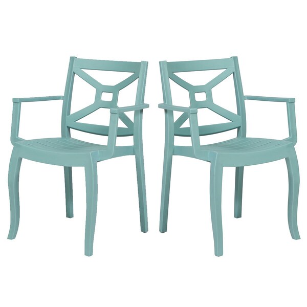 Rainbow Outdoor Zeus Set of 2 Stackable Armchair-Blue RBO-ZEUSBOX-BLU-AC-SET2 - main